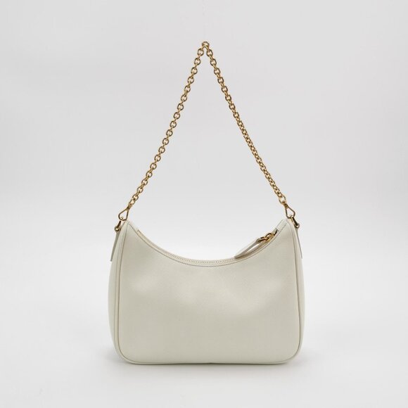 Prada Re-Edition White Leather Golden chain 2005 single-shoulder bag - Picture 2 of 7